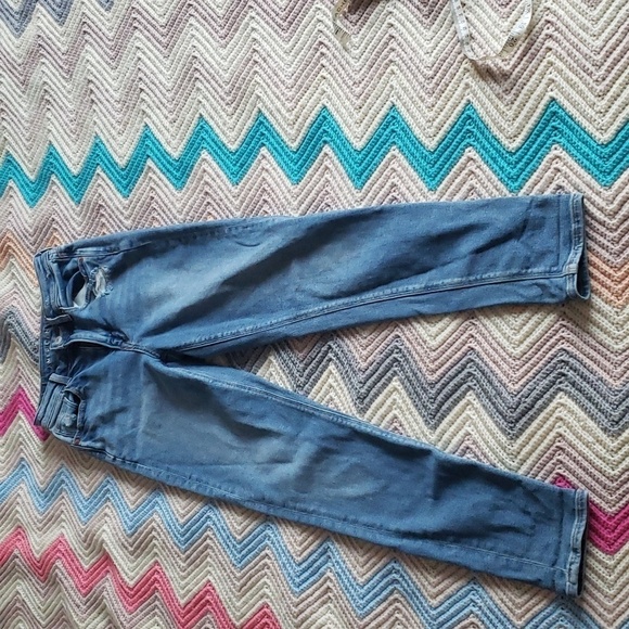 American eagle outiftters AE Stretch Mom Jean medium bright indigo 00 - Picture 2 of 14